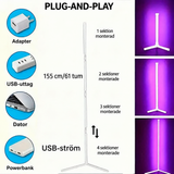 Hörnlampa RGB – golvlampa med fjärrkontroll
