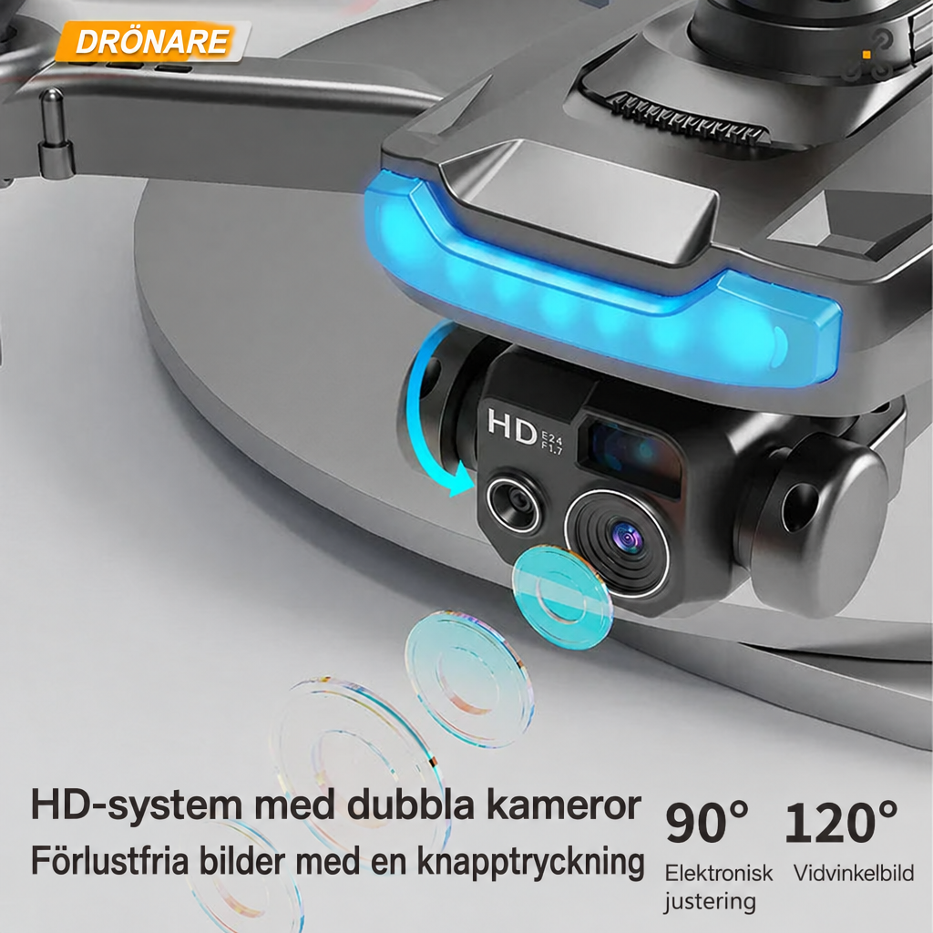 Drönare med 8K-kamera – fällbar och kompakt