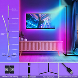 Hörnlampa RGB – golvlampa med fjärrkontroll