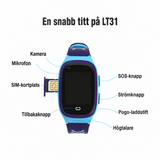 GPS-klocka barn 4G – vattentät smartklocka med SOS