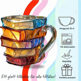 3D-bokmugg – handmålad present till bokälskare