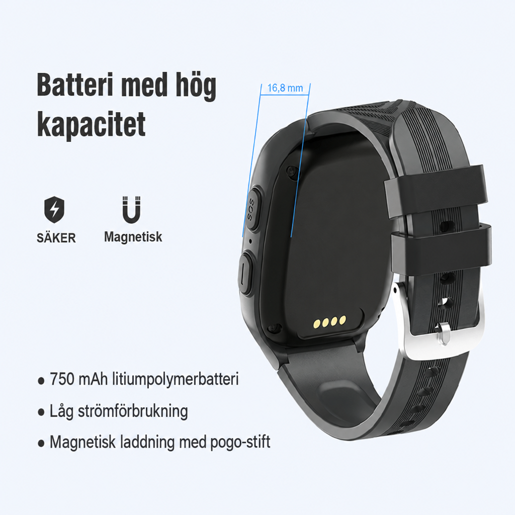 GPS-klocka barn 4G – vattentät smartklocka med SOS