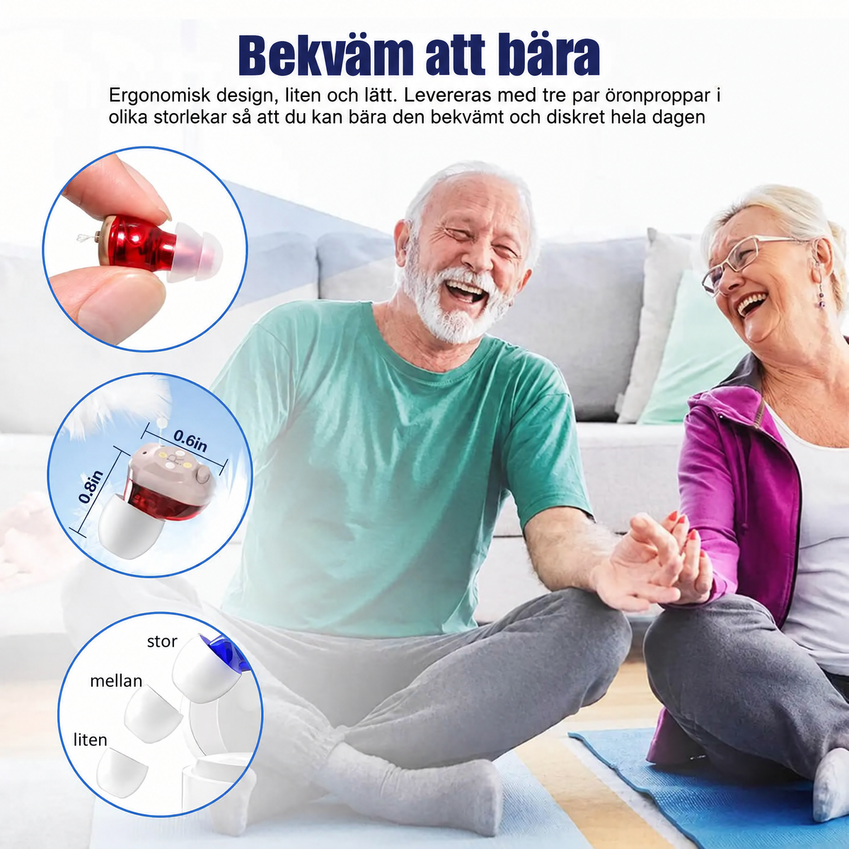 ClearTone diskret hörselförstärkare i örat