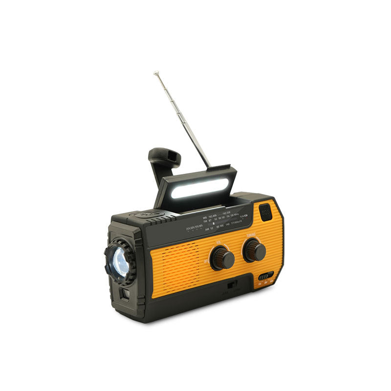 Carvallo AllSafe Multifunktions-Nödradio | 4000 mAh Powerbank | Sol, Veva, USB & Batteri | LED-Ljus & SOS-Alarmering | IPX3 Carvallo