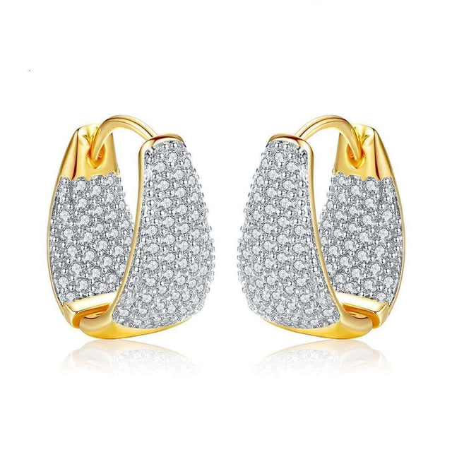 Huggie Hoop örhängen-Accessories-Hemnix-Två toner-Hemnix