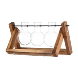 Hydroponisk Glas Terrarium Bordskivan med Träram Carvallo