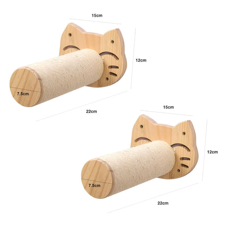 PurrMount Board - Väggmonterad kattklättrande bräda med klösträd Carvallo