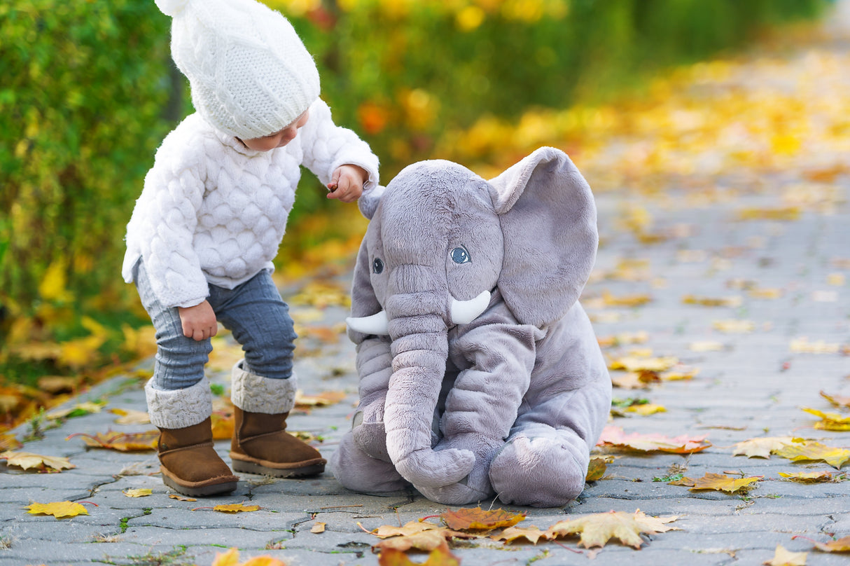 Royaleva Baby Elephant Kramkudde – Mjuk Plyschkompanjon, Ideal för Nyfödda & Barn Carvallo