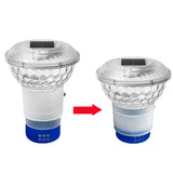 Carvallo Pool-Klorinator LumiFloat RGB | Med LED-ljusshow & Solarladdning | För upp till 33.300 L | 5 ljuslägen Carvallo