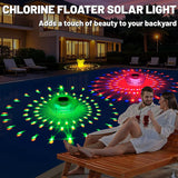 Carvallo Pool-Klorinator LumiFloat RGB | Med LED-ljusshow & Solarladdning | För upp till 33.300 L | 5 ljuslägen Carvallo