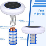 Solenergidriven pooljoniser med LED-lampa Carvallo