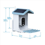 Carvallo med kamera BirdView Pro+ | 2.5K HD & Nattseende | AI-Fågeligenkänning | Sol & USB | IP65 Carvallo