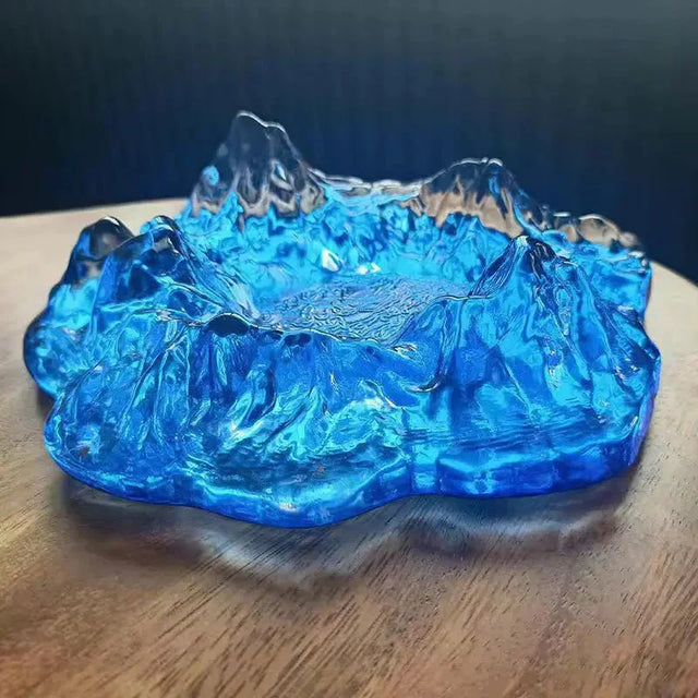 Ice Style Mountain Glass Asht tray Dekoration för Hem Användning Carvallo