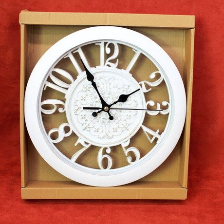 PureSync – klassisk batteridriven väggklocka med ljudlös verk Carvallo