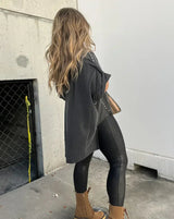 Damer Överdimensionerad Skjorta Avslappnad 100% Bomull Hemnix