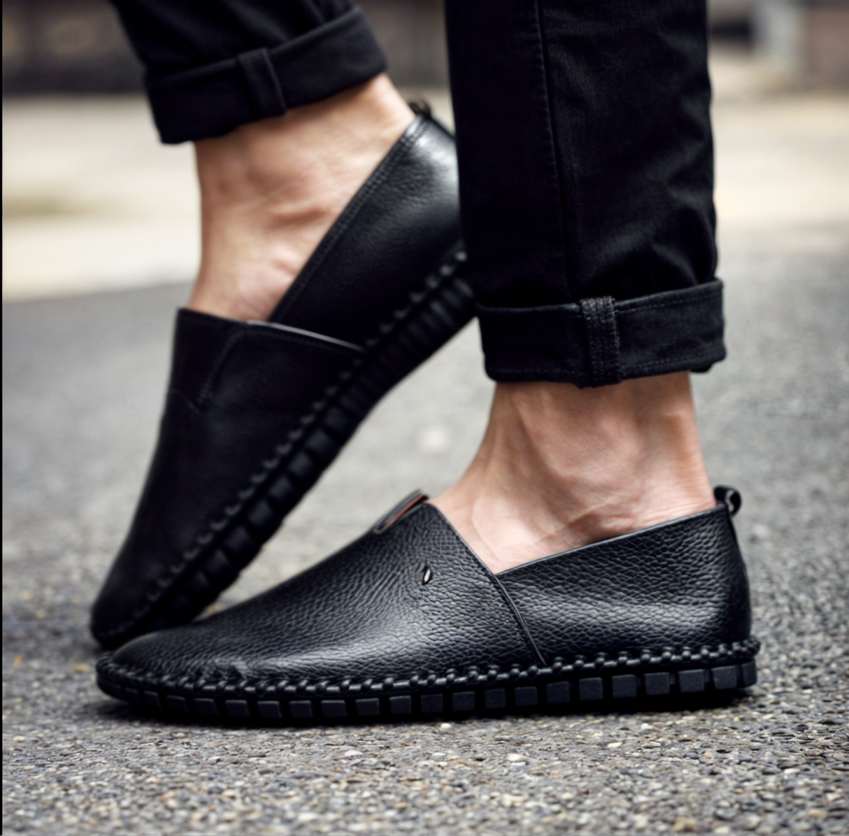 Italienska loafers-Shoes for Men-Hemnix-Svart-38-Hemnix
