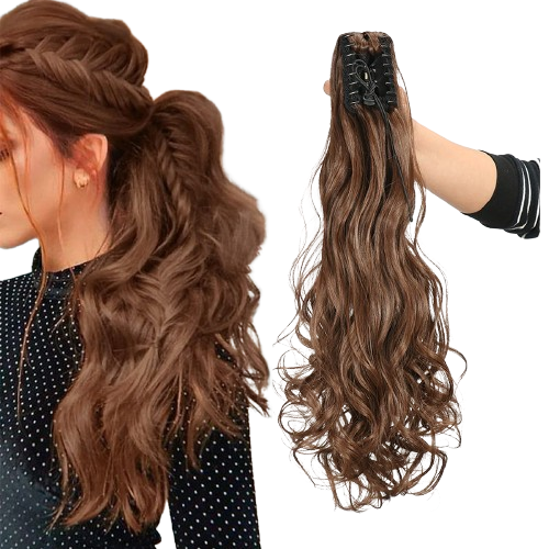 Luxora Lång Ponnytail Clip On Hårklämma Förlängning 22 Tum Carvallo