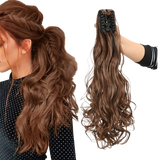 Luxora Lång Ponnytail Clip On Hårklämma Förlängning 22 Tum Carvallo