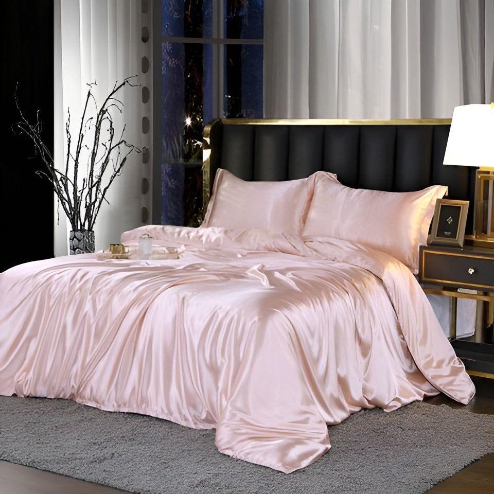 RoyalSilk Sängkläder - Lyxigt Satin Duvet Set (1 Påslakan + 1 Duvetörngott + 2 Örngott) Carvallo