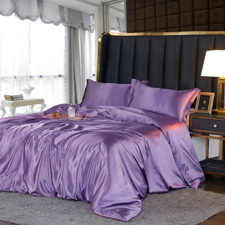 RoyalSilk Sängkläder - Lyxigt Satin Duvet Set (1 Påslakan + 1 Duvetörngott + 2 Örngott) Carvallo