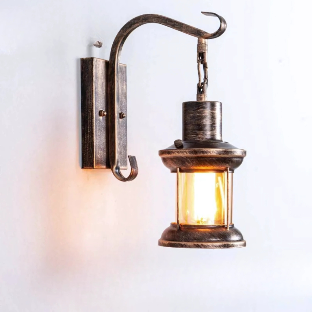 Vägglampa med vintage glaslampa-design Carvallo