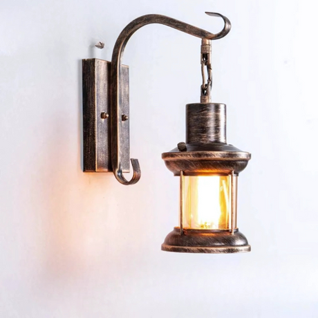 Vägglampa med vintage glaslampa-design Carvallo