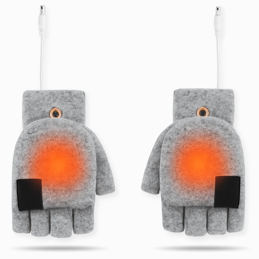 Uppvärmda vinter stickade fingervantar Carvallo