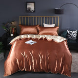 RoyalSilk Sängkläder - Lyxigt Satin Duvet Set (1 Påslakan + 1 Duvetörngott + 2 Örngott) Carvallo