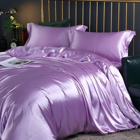 RoyalSilk Sängkläder - Lyxigt Satin Duvet Set (1 Påslakan + 1 Duvetörngott + 2 Örngott) Carvallo