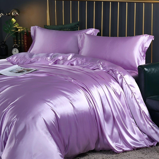RoyalSilk Sängkläder - Lyxigt Satin Duvet Set (1 Påslakan + 1 Duvetörngott + 2 Örngott) Carvallo