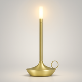 Bordslampa Med Brassy Finish LED Uppladdningsbar Lampa Carvallo