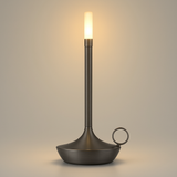 Bordslampa Med Brassy Finish LED Uppladdningsbar Lampa Carvallo