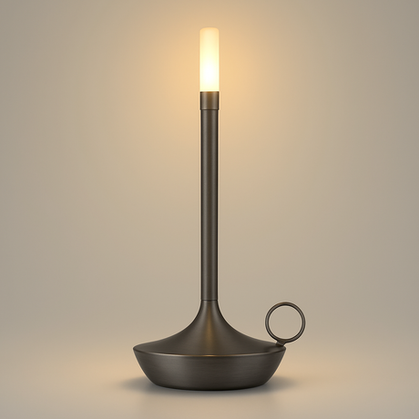 Bordslampa Med Brassy Finish LED Uppladdningsbar Lampa Carvallo