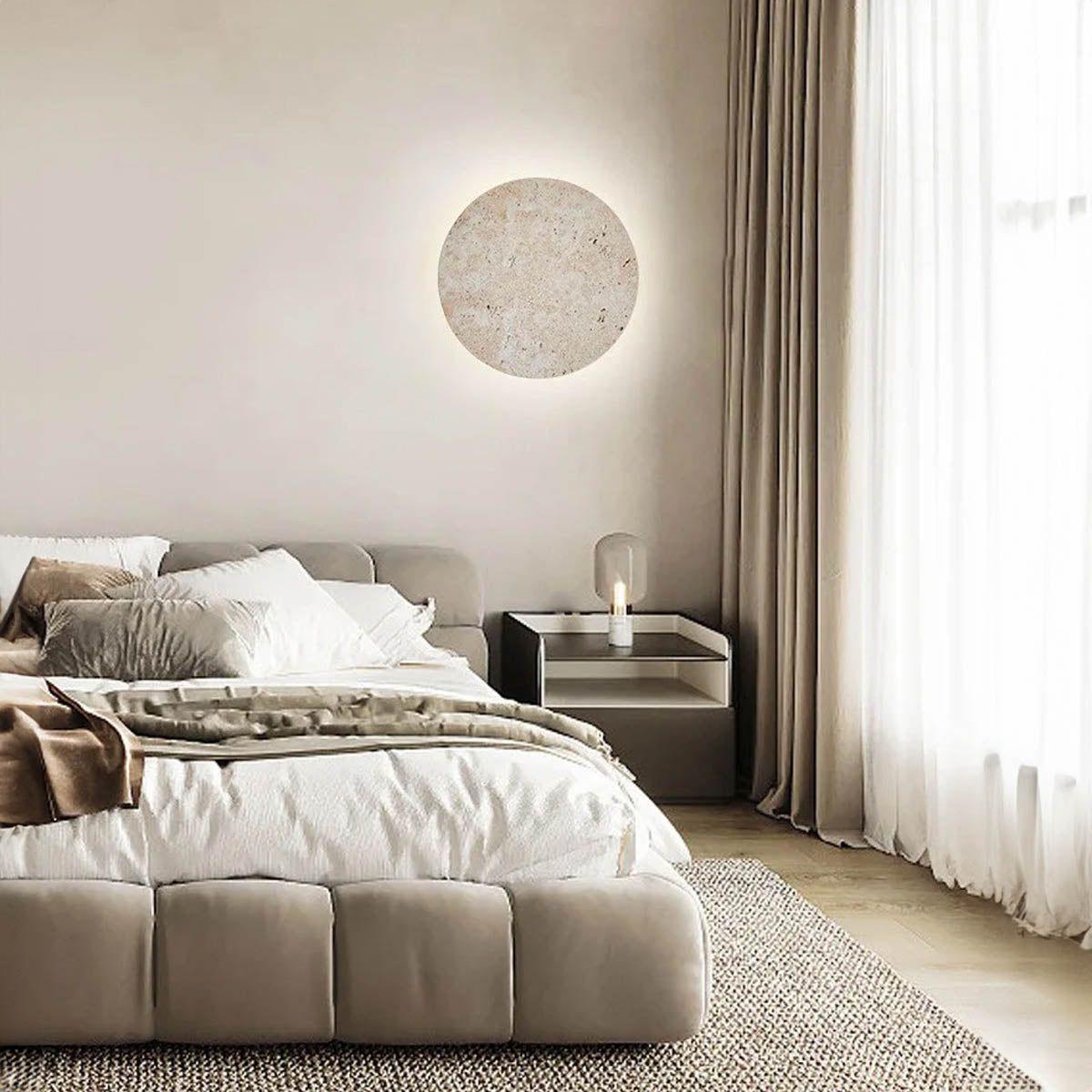 Stein LED Vägglampa – Dekorativ belysning med stonutseende för vardagsrum och hall Carvallo