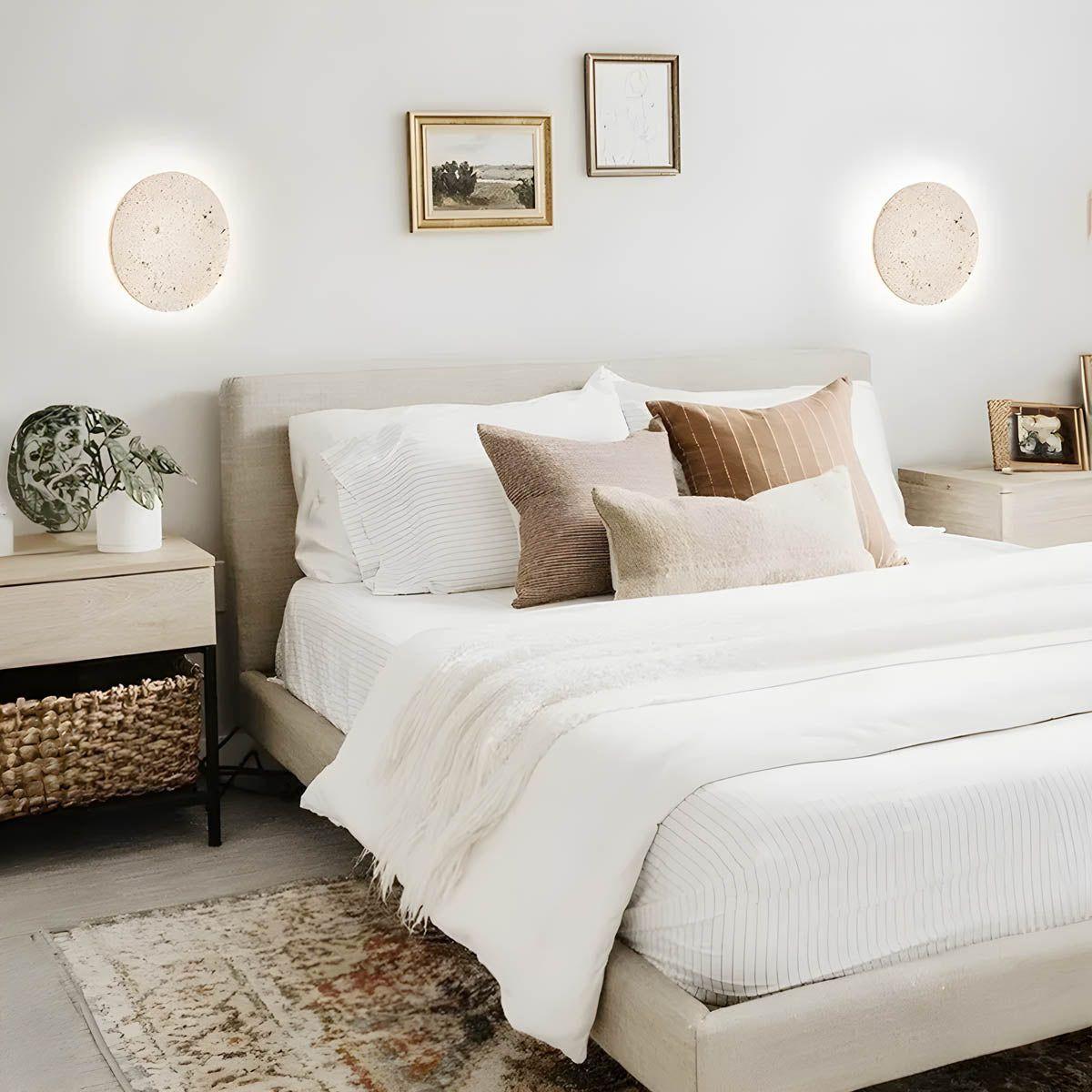 Stein LED Vägglampa – Dekorativ belysning med stonutseende för vardagsrum och hall Carvallo