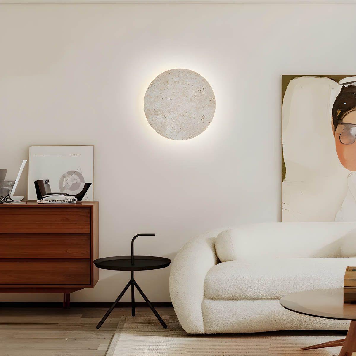 Stein LED Vägglampa – Dekorativ belysning med stonutseende för vardagsrum och hall Carvallo