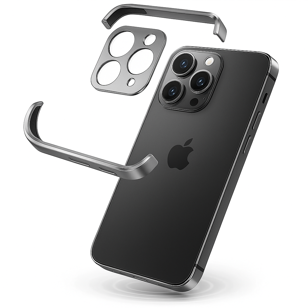 Mobilskal Minimalistisk Slim Skyddande Metallfack Carvallo