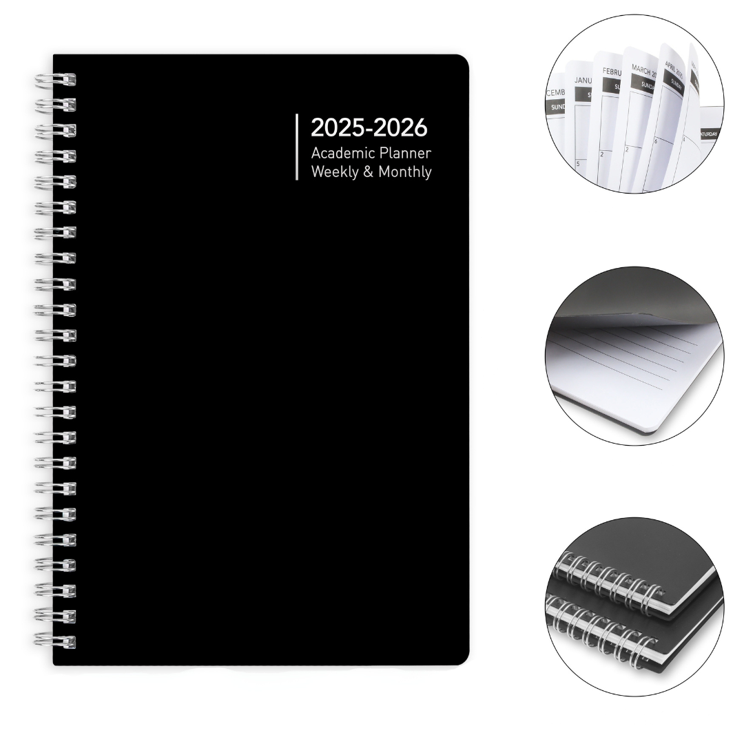 Månatlig Pappersplanerare med Spiralbindning Carvallo