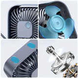 Skrivbordsvifte USB-drivet tyst bordsvifte Carvallo