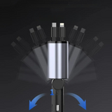 Snabb laddning utdragbar USB bil laddare Carvallo