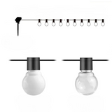 Soliga utomhus festoon ljusslingor - Varm vit glöd för trädgårdar och altaner Carvallo