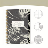 Månatlig Pappersplanerare med Spiralbindning Carvallo