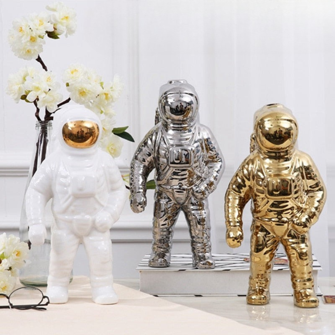 Keramisk Vas Modern Astronaut Rymdskulptur Carvallo