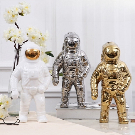 Keramisk Vas Modern Astronaut Rymdskulptur Carvallo