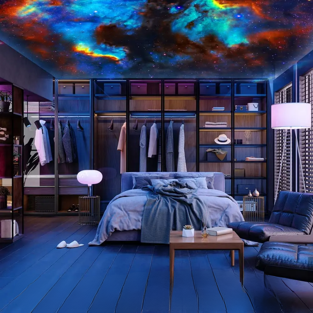 Galaxy Projektor LED Nattljus för Sovrum Carvallo