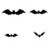 Väggdekaler 3D Halloween Fladdermus Dekoration Set Carvallo