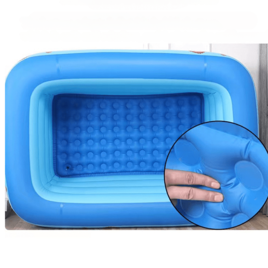 Uppblåsbar Familjepool Blå PVC Rektangulär Carvallo