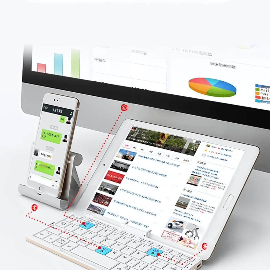 Bluetooth-tangentbord med ställ för surfplattor Carvallo
