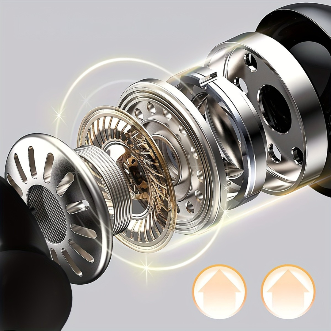 Hörlurar med sportöronhake LED-displayfodral Carvallo