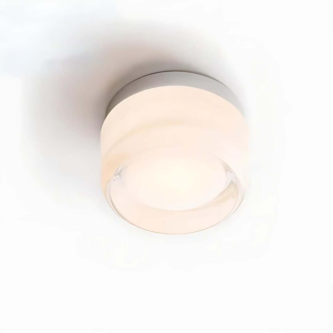 Taklampa med svart metall och glas skärm Carvallo